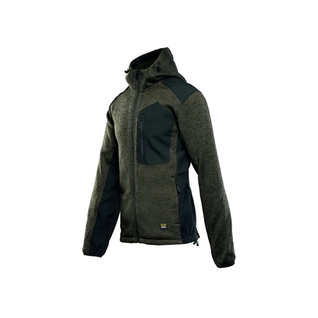 Hanorac cu glugă zip-up xxl kaki seven kings 2