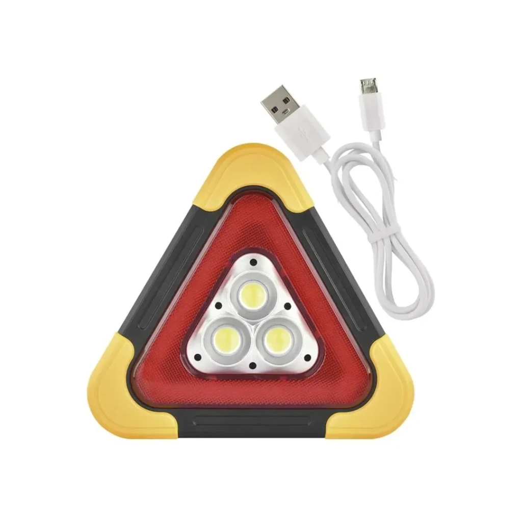Triunghi de avertizare led 3.7 v 270 x 50 x 245 mm usb a emos 3