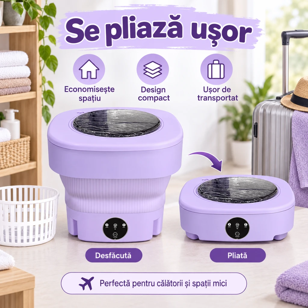 Mașină de spălat mini pliabilă, 12 l  ( myjc07 ) 2