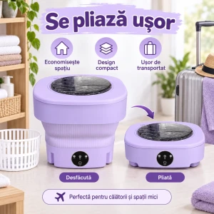 Mașină de spălat mini pliabilă, 12 l  ( myjc07 ) Thumbnail 2
