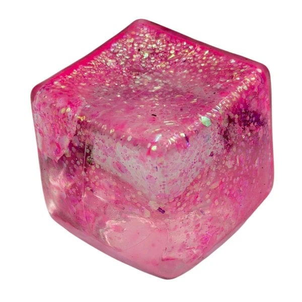 Антистресс-куб «magic glitter ice cube» с блестками, 5×5×5 см 2