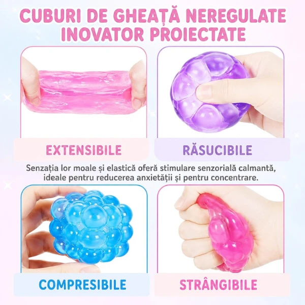 Антистресс-куб "needoh: magic bubble cube", 5×5×5 см, фиолетовый 6