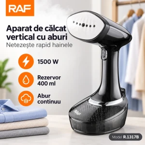 Aparat de călcat vertical cu abur raf r.1317b, 1500 w