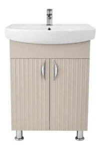 Dulap baie aqua bej mat (cl) cu 2 uși - 600mm