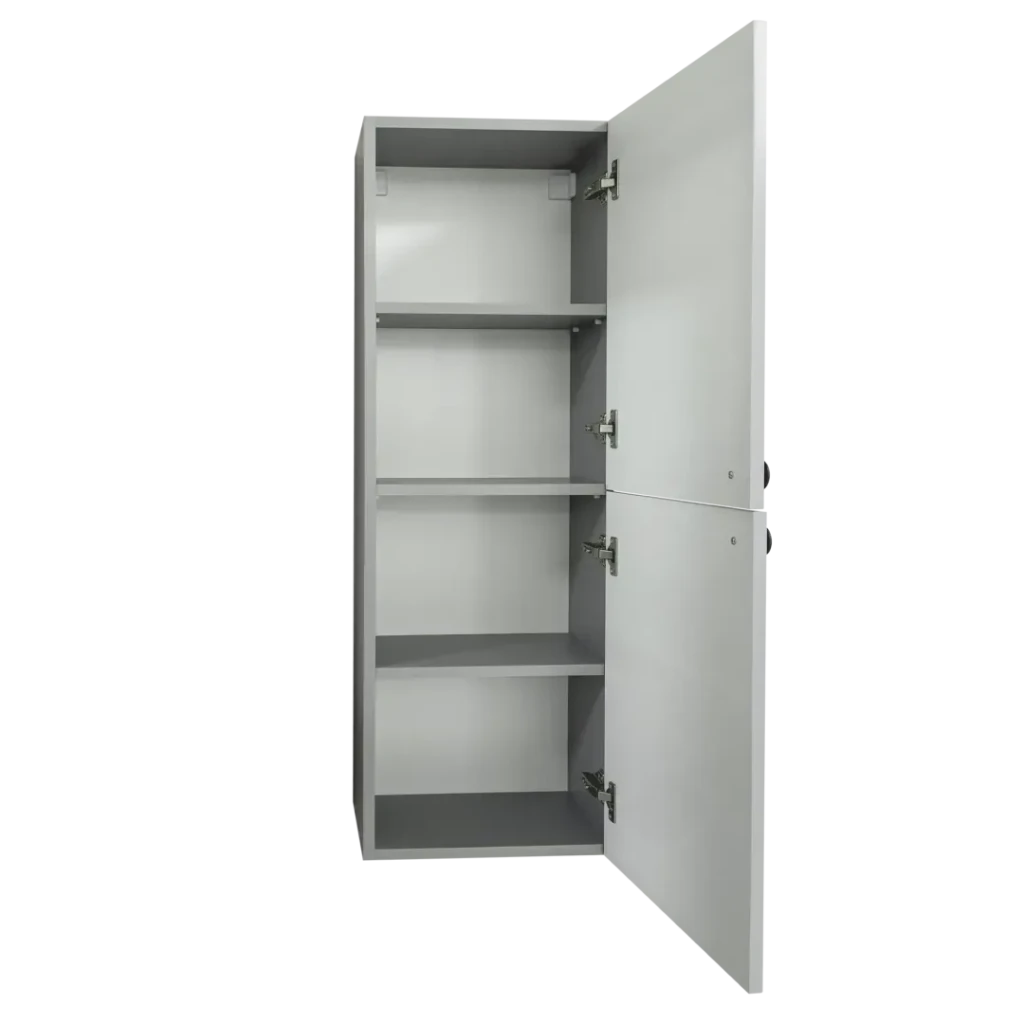 Dulap baie suspendat vertical lerida gri- alb 2 uși - 400mm*1200mm 2