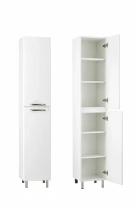 Dulap baie vertical delfin alb cu rafturi - 450mm*1900mm