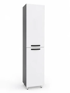 Dulap baie vertical agat alb- antracit cu rafturi - 400mm*1900mm
