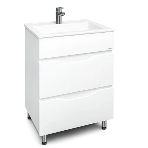 Dulap baie print alb (sava) cu 2 sertare - 650mm