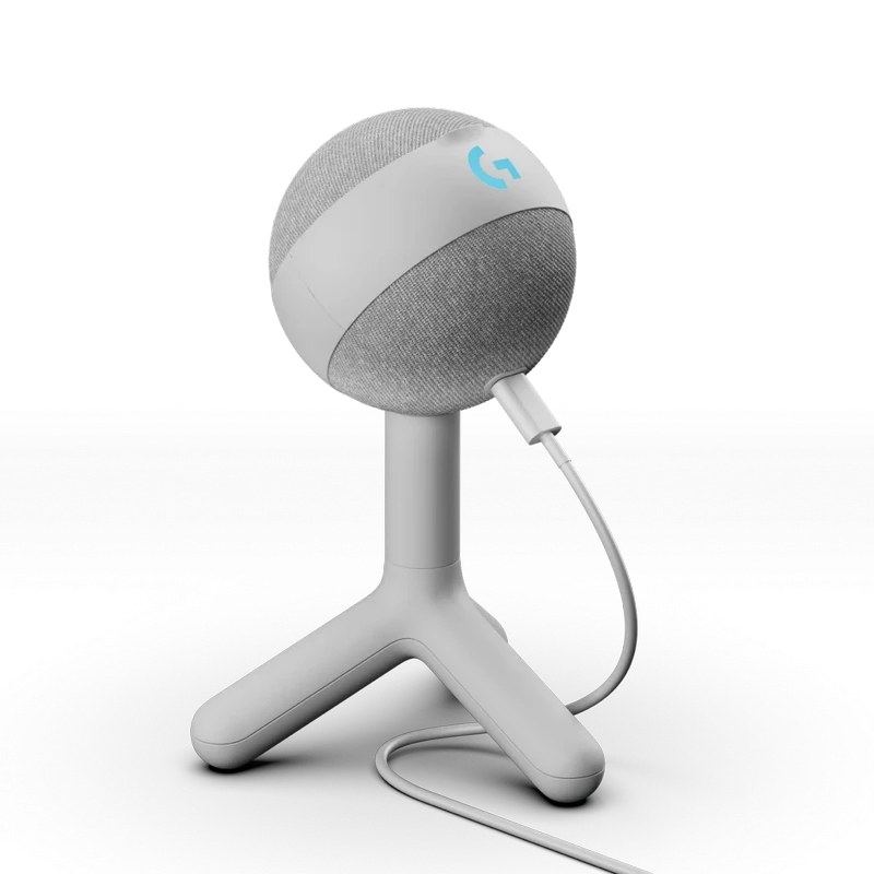 Microfon gaming logitech yeti orb rgb, usb, alb 3