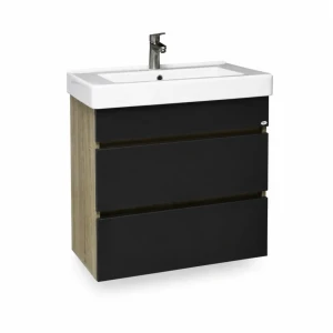 Dulap baie suspendat sonata antracit- sonoma (sava) cu 2 sertare fără mâner - 650mm