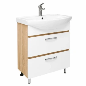 Dulap baie agat sonoma (basic) cu 2 sertare - 650mm
