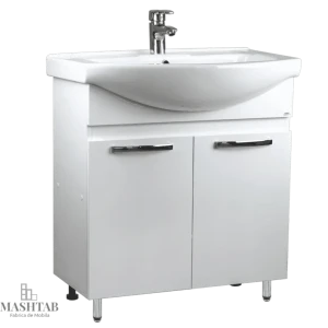 Dulap baie agat alb (basic) cu 2 uși - 550mm