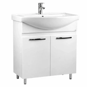 Dulap baie agat alb (basic) cu 2 uși - 650mm