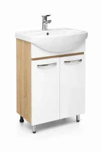 Dulap baie agat sonoma (basic) cu 2 uși - 600mm