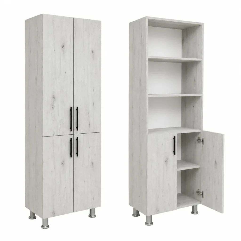 Dulap cu 4 uși stejar alb - 600*340*1900mm 3