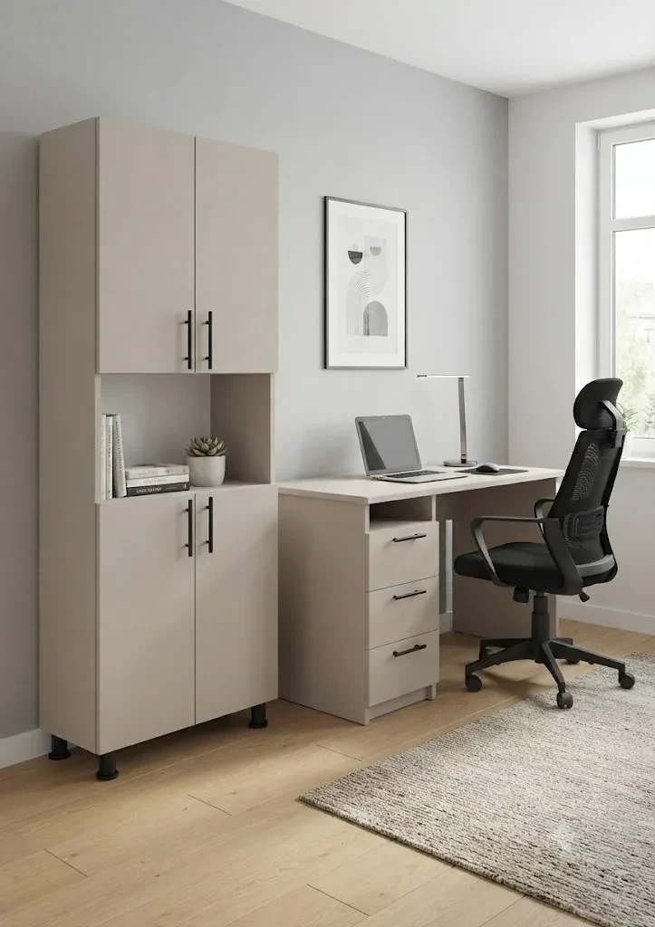 Dulap cu 4 uși și nișă cashmere - 600*340*1900mm 2