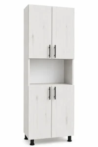 Dulap cu 4 uși și nișă stejar alb - 600*340*1900mm