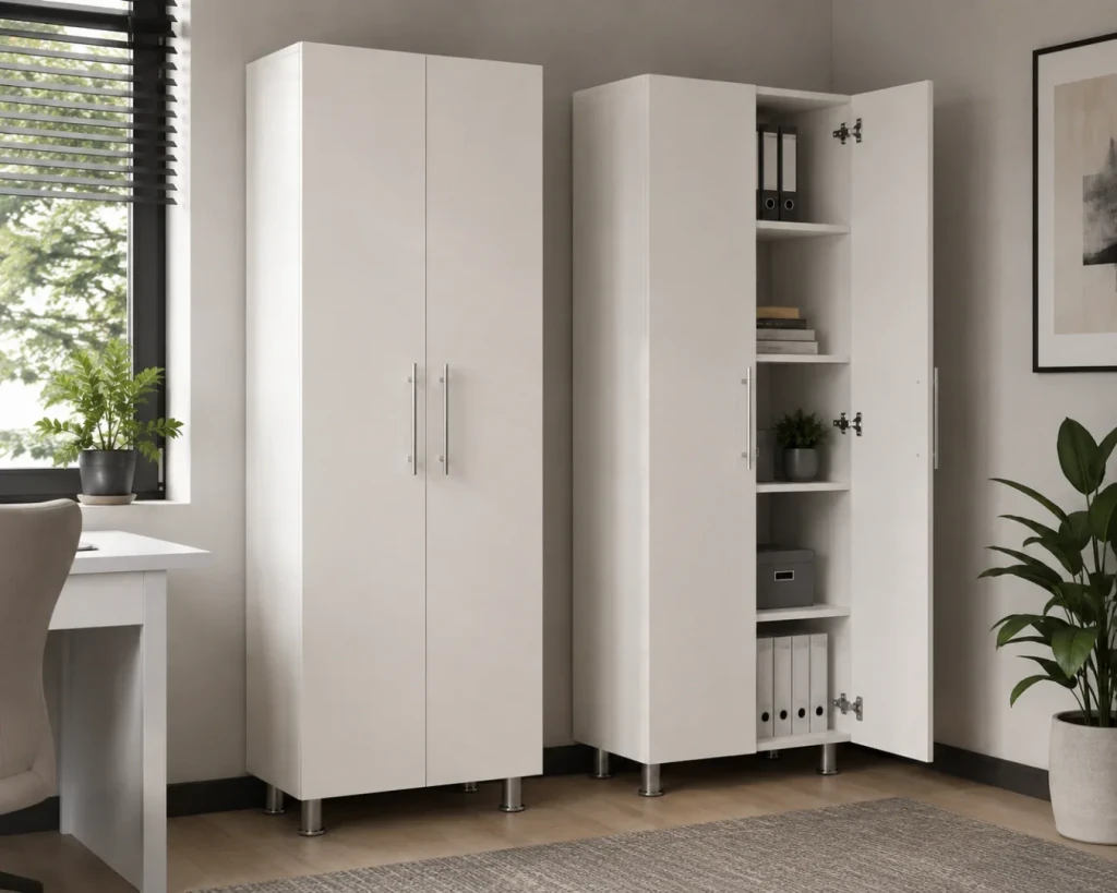 Dulap cu rafturi 2 uși alb - 600*340*1900mm 2