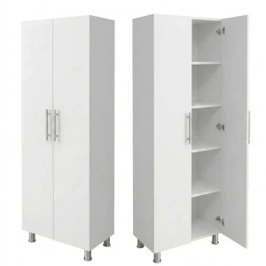 Dulap cu rafturi 2 uși alb - 600*340*1900mm