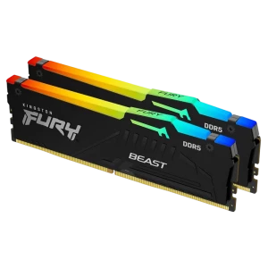 Оперативная память Kingston FURY Beast RGB, DDR5 SDRAM, 6400 МГц, 64Гб, KF564C32BBEAK2-64