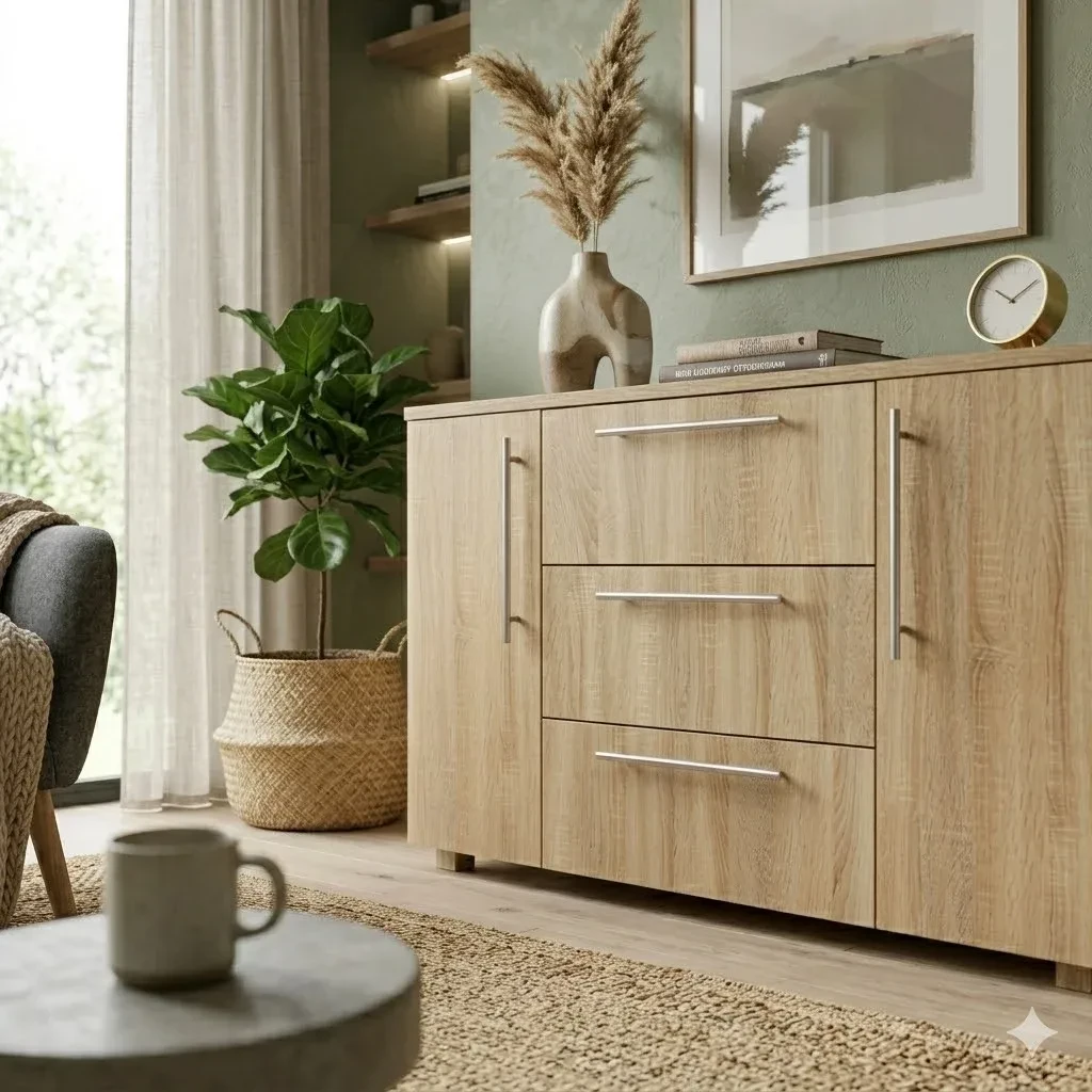 Comoda madrid 3 sertare sonoma - 1200mm 2