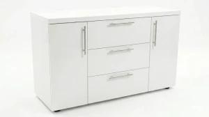 Comoda madrid 3 sertare alb dublă - 1200mm