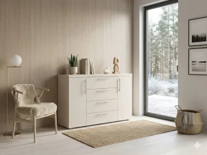 Comoda madrid 4 sertare cashmere dublă - 1200mm