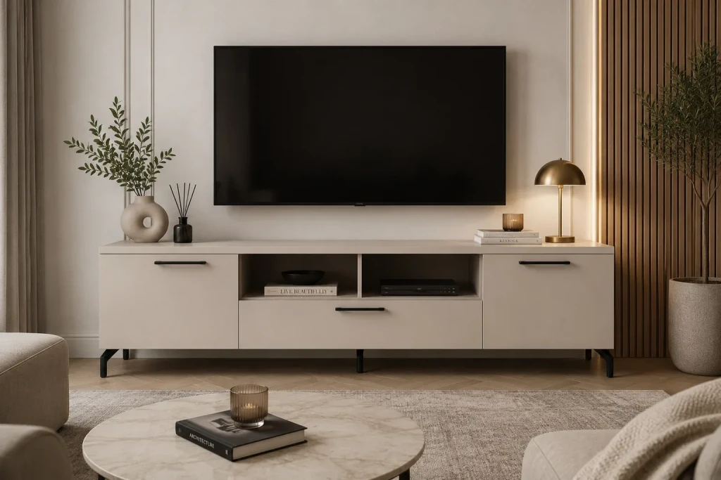 Comoda tv martello cashmere mânere negre dublă - 1800mm 3