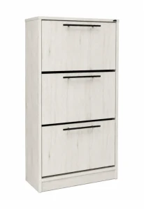 Pantofar soria cu 3 sertare stejar alb - 640*290*1250mm