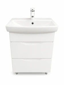 Dulap baie print alb (cl) cu 2 sertare - 600mm