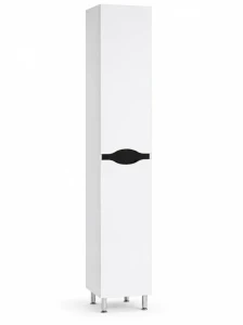 Dulap baie vertical print alb- negru cu rafturi - 350mm*1900mm