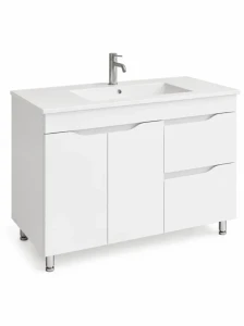 Dulap baie print alb (bl) cu 2 sertare și 2 uși - 1200mm