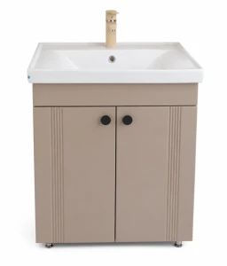 Dulap baie palma bej- mat (sava) cu 2 uși - 650mm