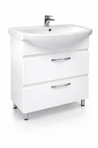 Dulap baie agat alb (basic) cu 2 sertare - 750mm