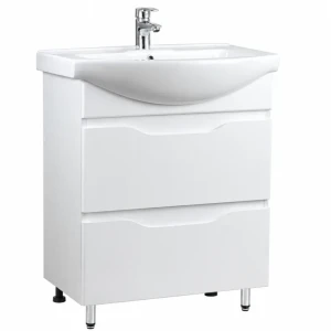 Dulap baie print alb (basic) cu 2 sertare - 650mm