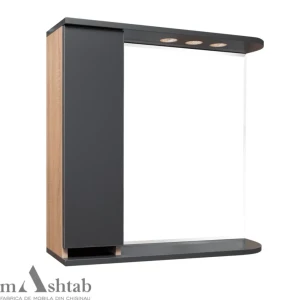 Oglindă sonata antracit- sonoma fără mâner - 800mm