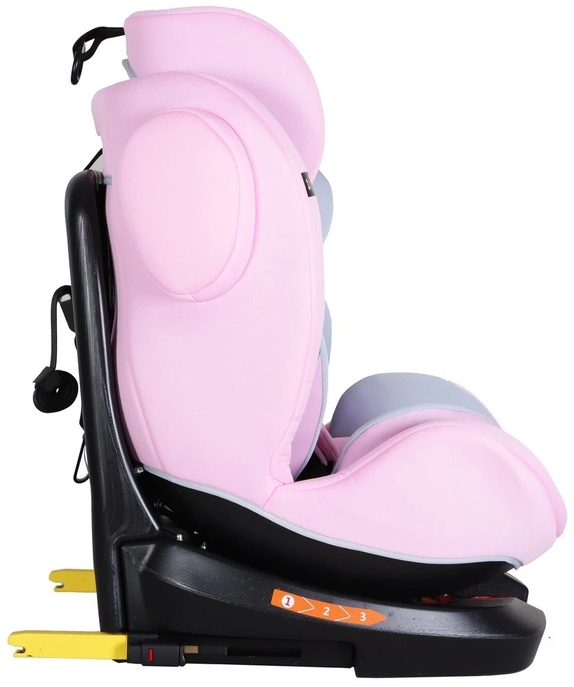 Scaun auto pentru copii summer baby faro i-size (4572) grey/pink 5
