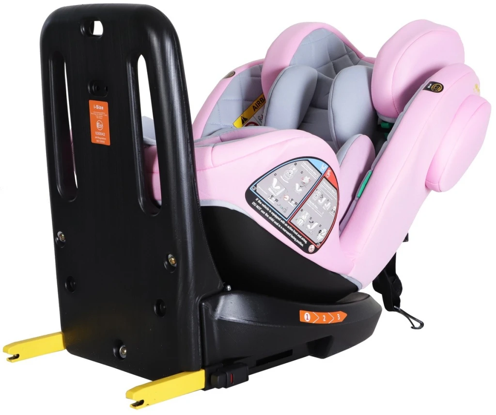 Scaun auto pentru copii summer baby faro i-size (4572) grey/pink 6