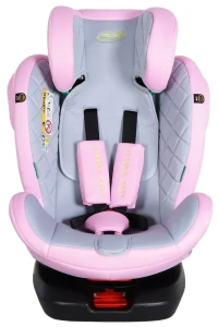 Scaun auto pentru copii summer baby faro i-size (4572) grey/pink Thumbnail 4