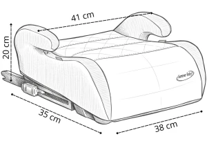 Scaun auto înălțător pentru copii summer baby ibiza i-size (4993) grey Thumbnail 5