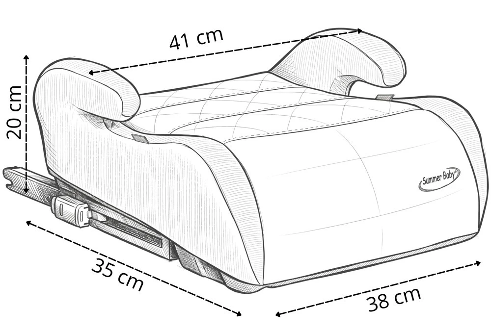 Scaun auto înălțător pentru copii summer baby ibiza i-size (4994) pink/grey 4