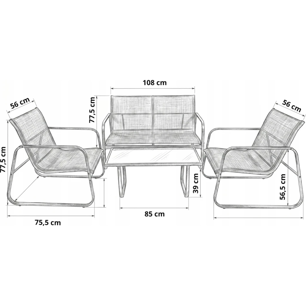 Set mobila de grădină funfit garden set (4878) 3