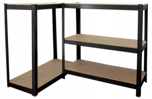 Unitate de rafturi de depozitare gardenline gwi7392 180x90x40cm black Thumbnail 5