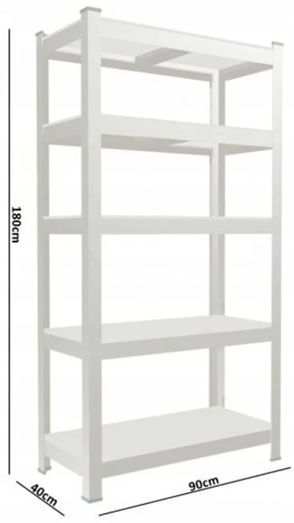 Unitate de rafturi de depozitare gardenline gwi7392 180x90x40cm black 3