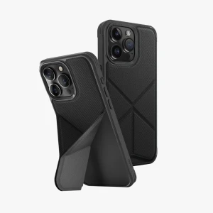 Uniq case hybrid magclick charging transforma для iphone 15 pro, черный