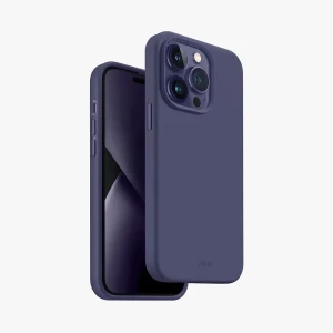 Uniq case liquid silicone lino fig для iphone 14 pro, фиолетовый