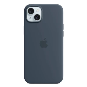 Оригинальный силиконовый чехол с magsafe для iphone 15 plus/14 plus, storm blue