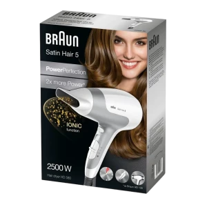 Uscător de păr braun satin hair 5 powerperfection, 2500 w, alb Thumbnail 9
