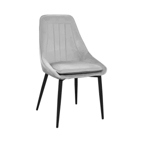 Scaun florida catifea light grey hlr14+black legs