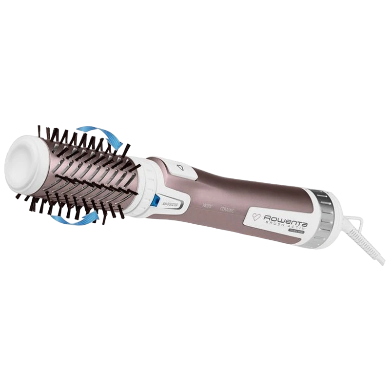 Фен-щётка rowenta activ premium care cf9540f0, 1000 вт, белый | розовый 6